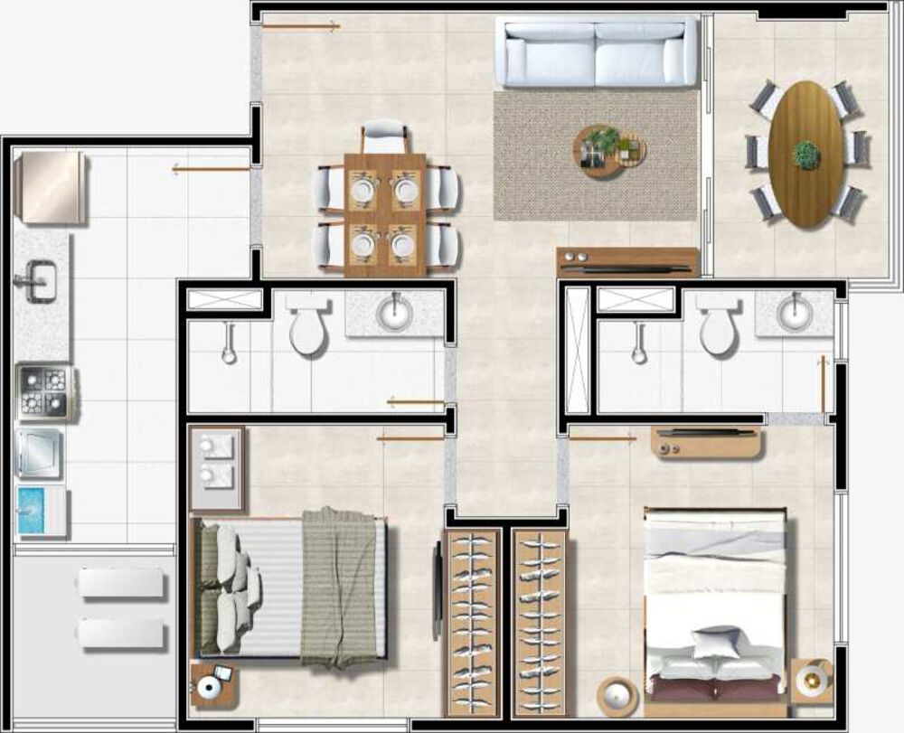 Apartamento, 2 quartos, 56 m² - Foto 5
