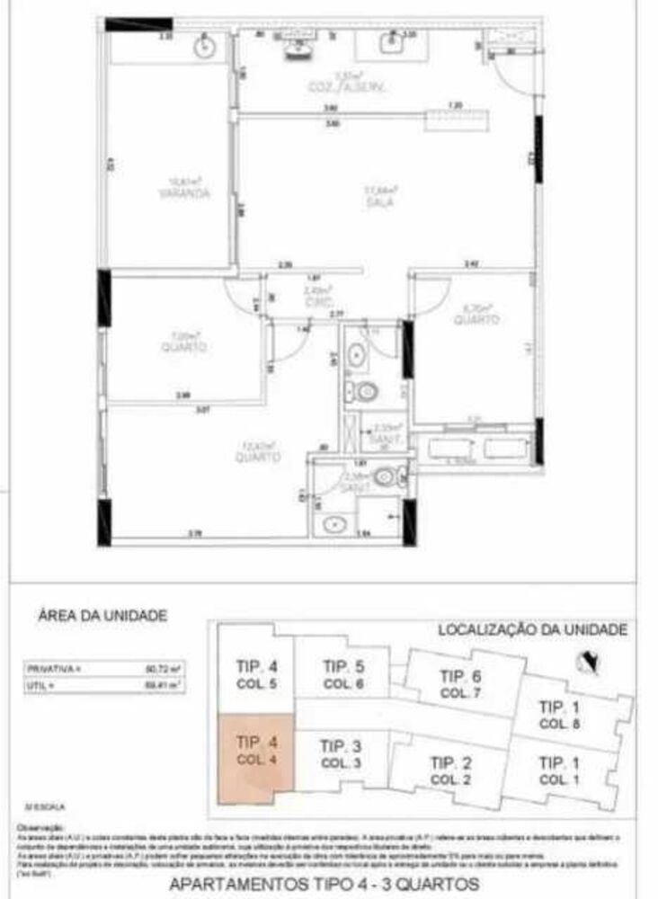 Apartamento à venda com 3 quartos, 80m² - Foto 4