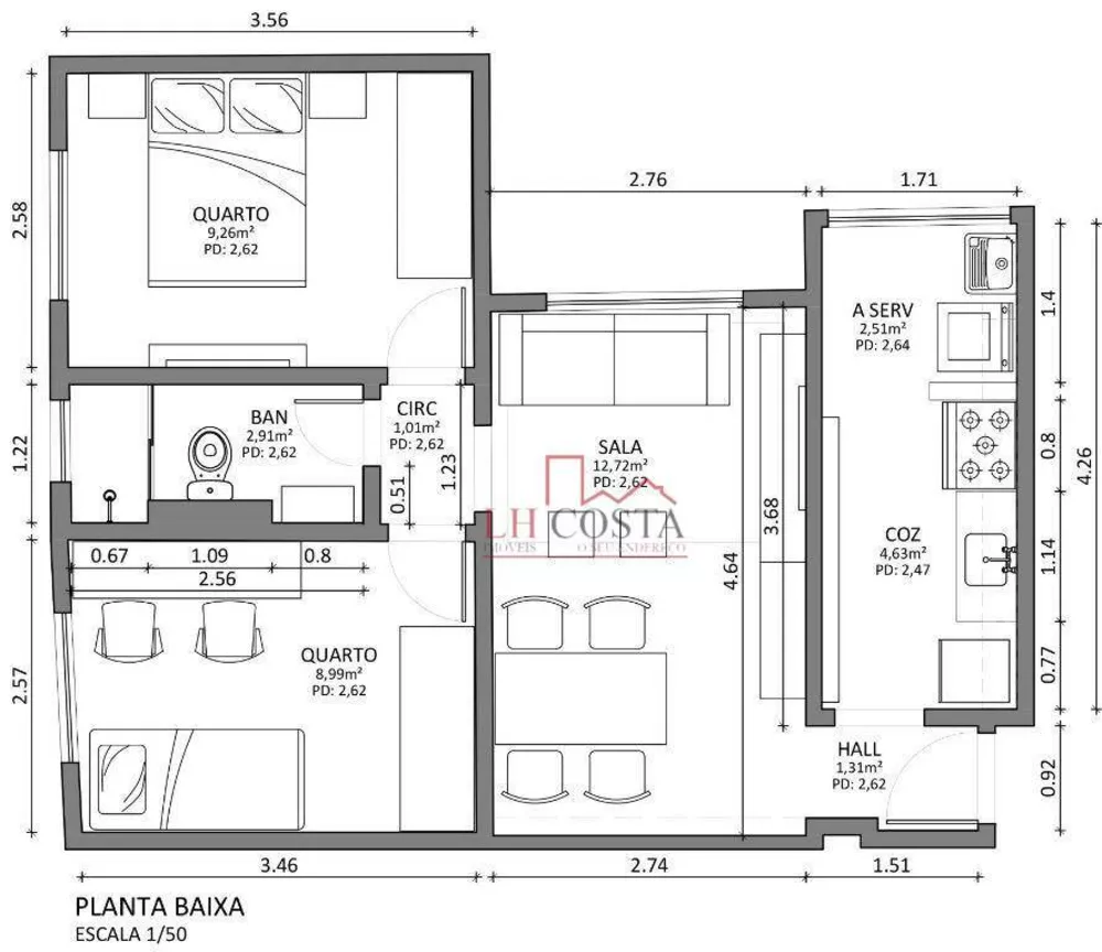 Apartamento, 2 quartos, 56 m² - Foto 32