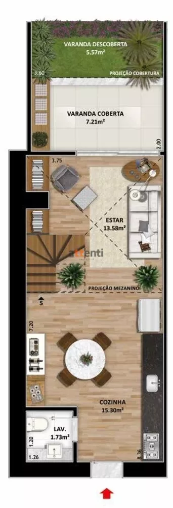 Apartamento à venda com 1 quarto, 63m² - Foto 3