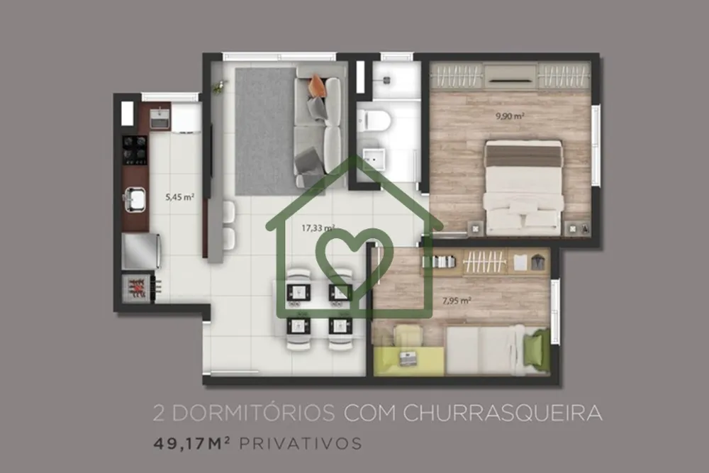 Apartamento, 2 quartos, 49 m² - Foto 4