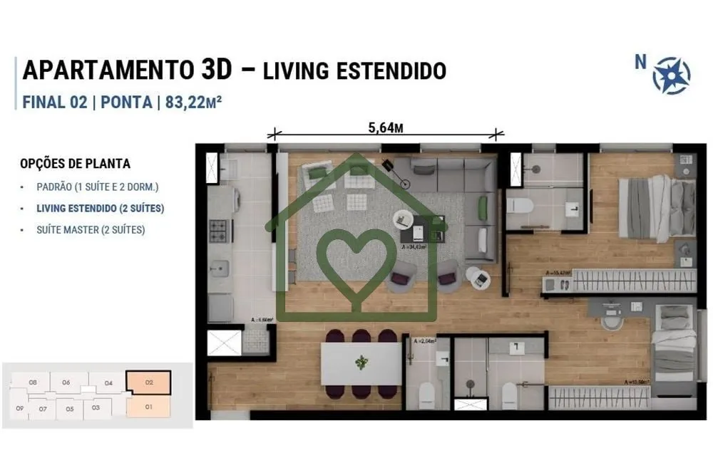 Apartamento, 3 quartos, 83 m² - Foto 8