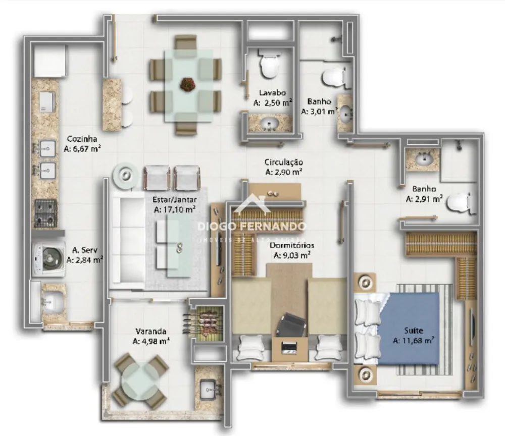 Apartamento, 2 quartos, 76 m² - Foto 2
