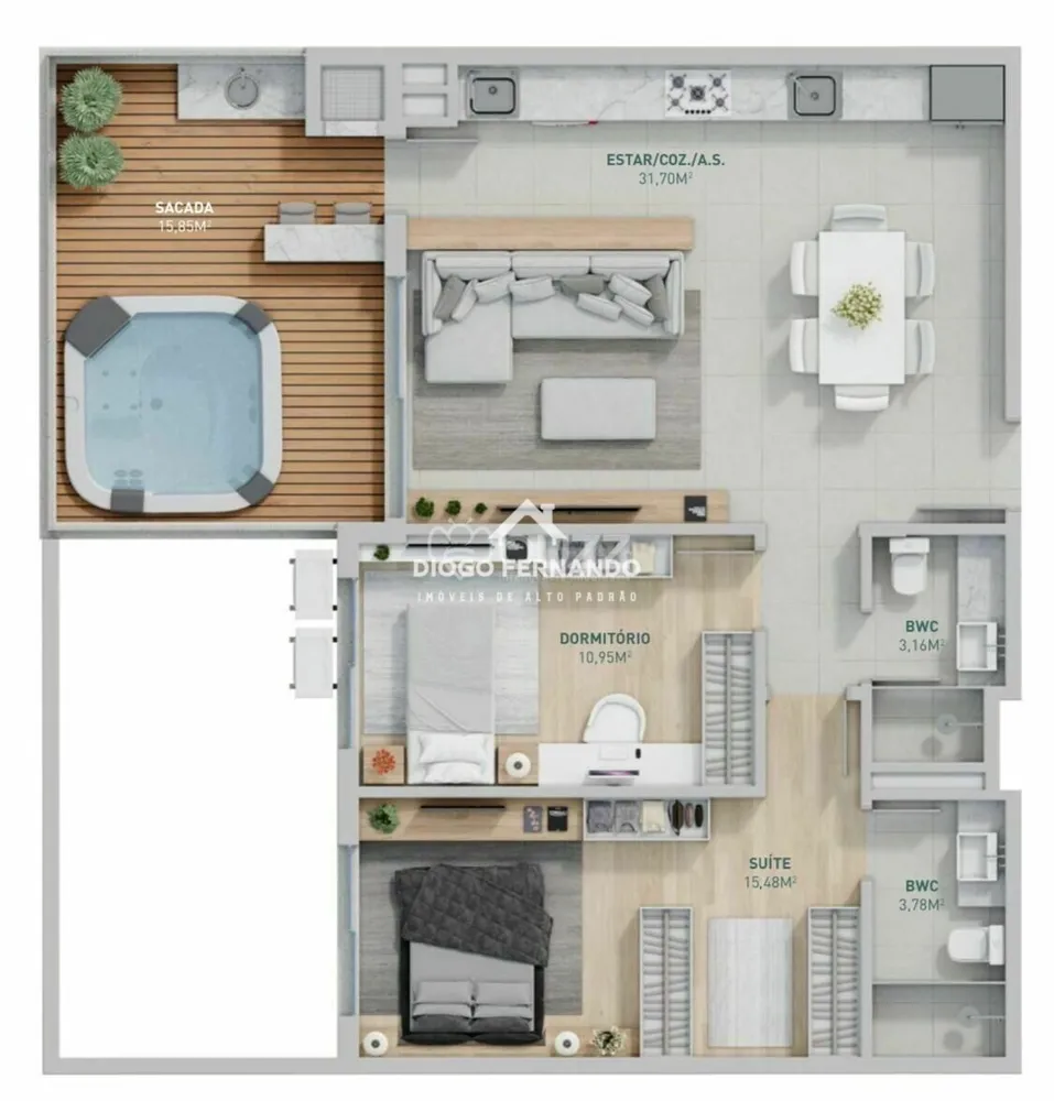 Apartamento, 2 quartos, 93 m² - Foto 4