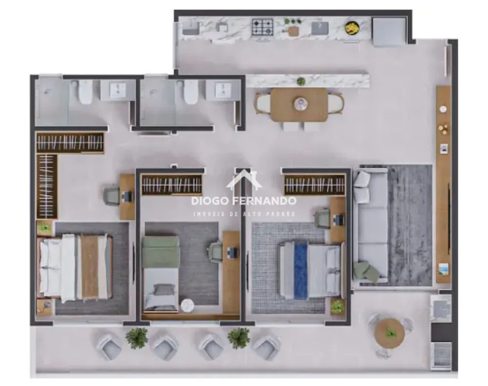 Apartamento, 3 quartos, 99 m² - Foto 3