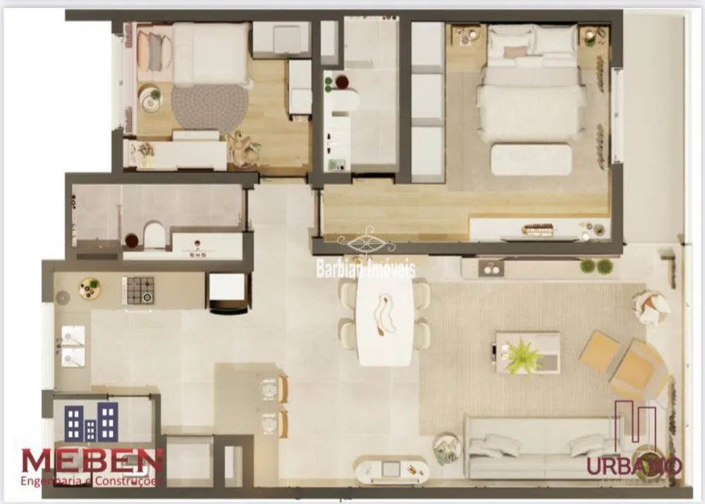 Apartamento, 2 quartos, 90 m² - Foto 1