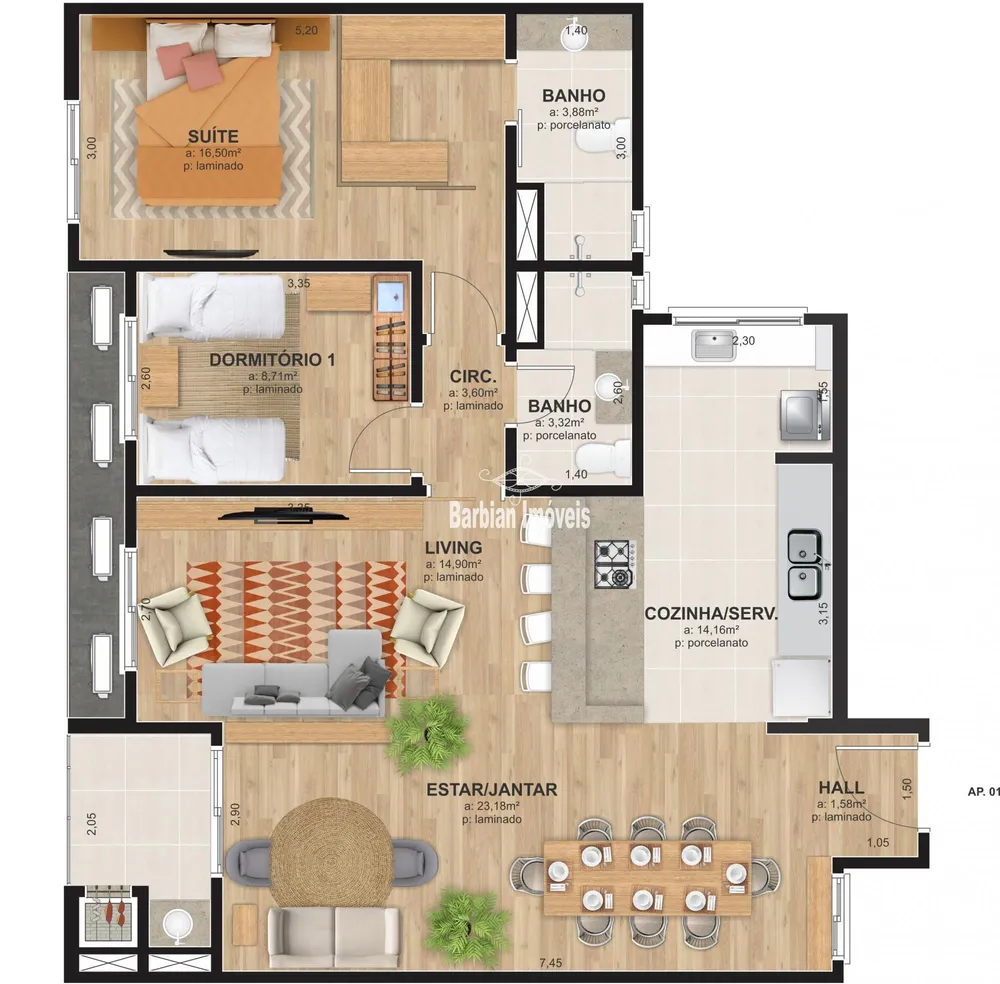 Apartamento, 3 quartos, 102 m² - Foto 4