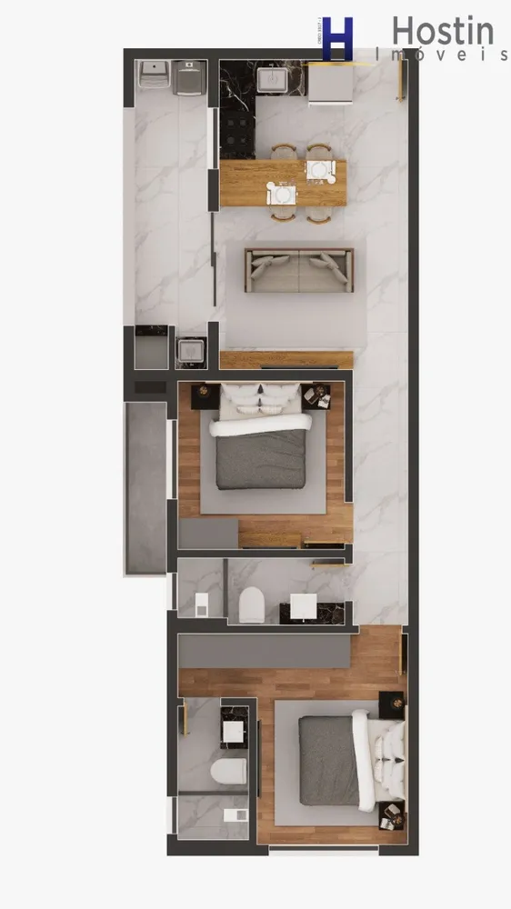 Apartamento, 2 quartos, 58 m² - Foto 4