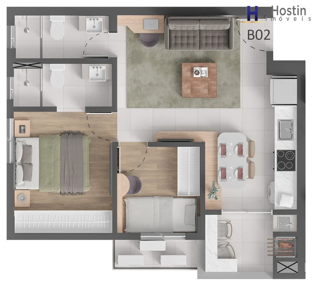 Apartamento, 2 quartos, 51 m² - Foto 5