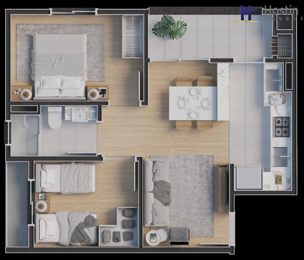 Apartamento, 2 quartos, 52 m² - Foto 8