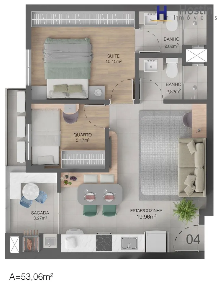 Apartamento, 2 quartos, 49 m² - Foto 7