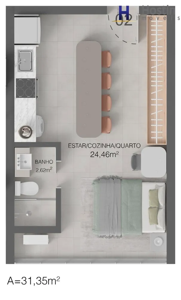 Apartamento, 2 quartos, 49 m² - Foto 8