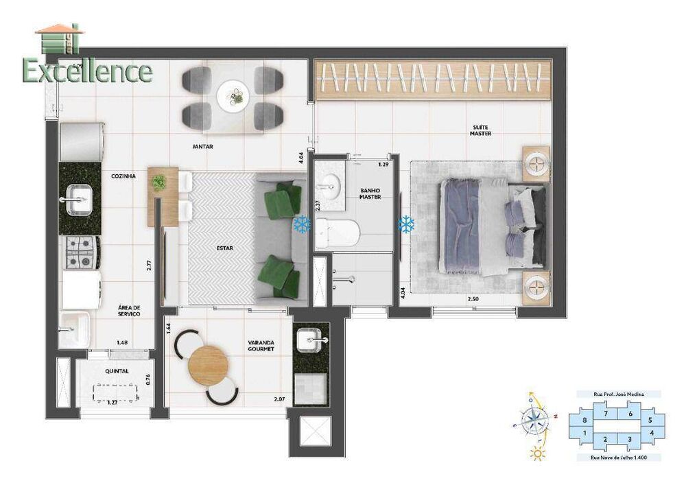 Kitnet-Studio, 45 m² - Foto 12