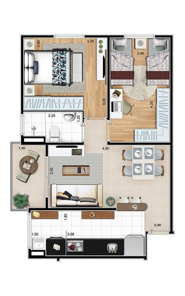 Apartamento, 2 quartos, 55 m² - Foto 19