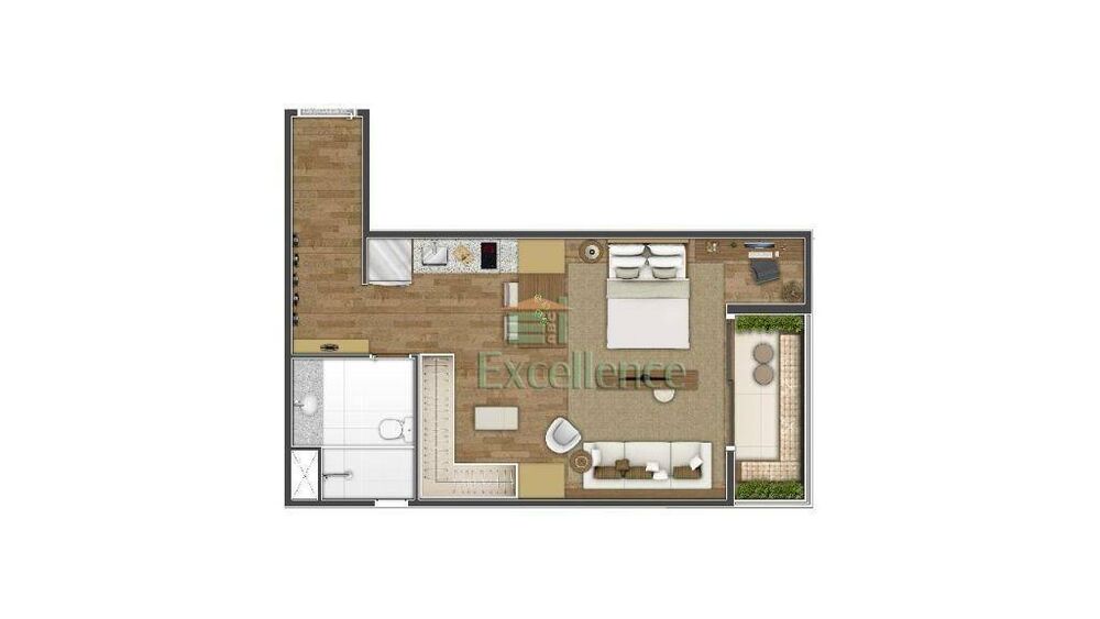 Kitnet-Studio, 38 m² - Foto 7