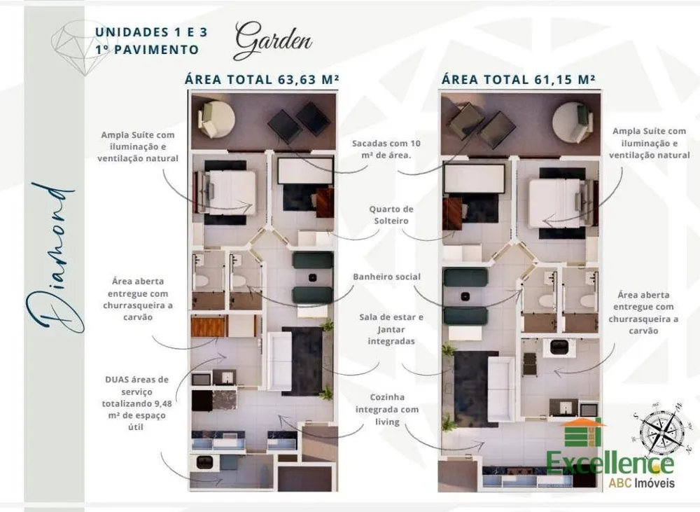 Apartamento, 2 quartos, 64 m² - Foto 1