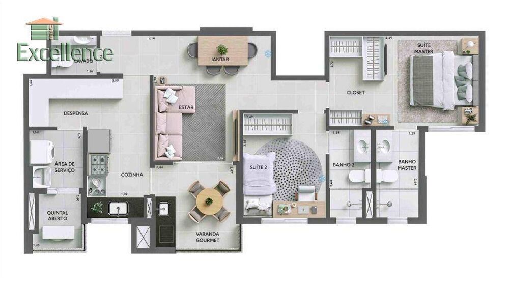Apartamento, 2 quartos, 79 m² - Foto 8