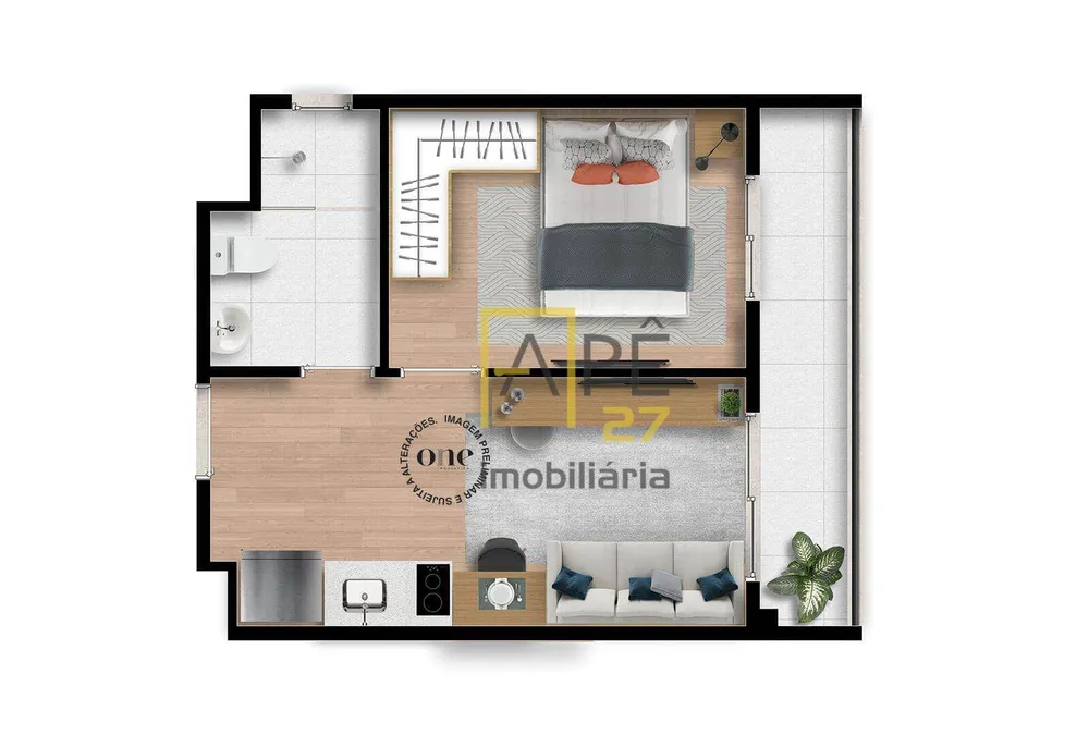 Apartamento, 1 quarto, 27 m² - Foto 6