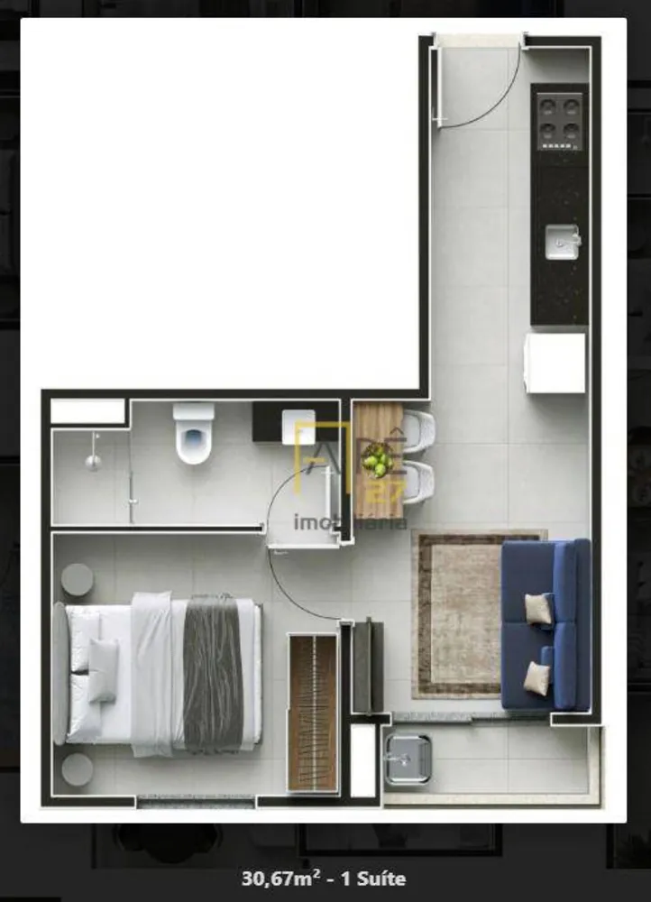 Apartamento, 1 quarto, 30 m² - Foto 14