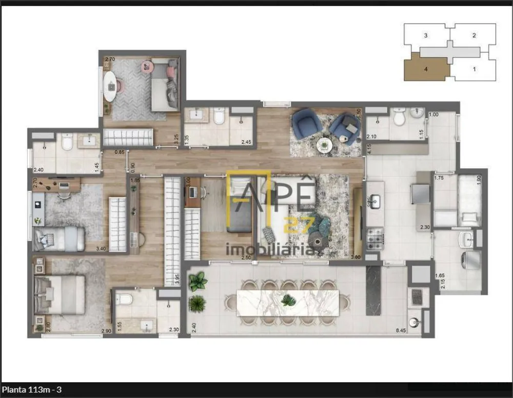 Apartamento, 3 quartos, 113 m² - Foto 12