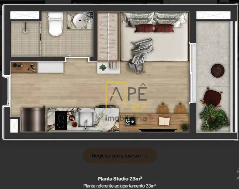 Kitnet-Studio, 23 m² - Foto 5