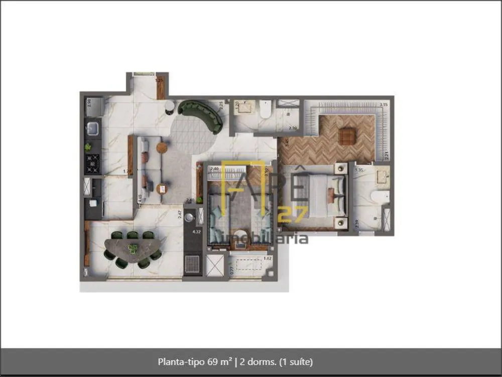 Apartamento, 2 quartos, 69 m² - Foto 6