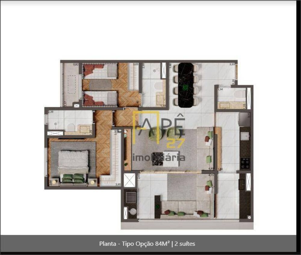 Apartamento, 2 quartos, 75 m² - Foto 3