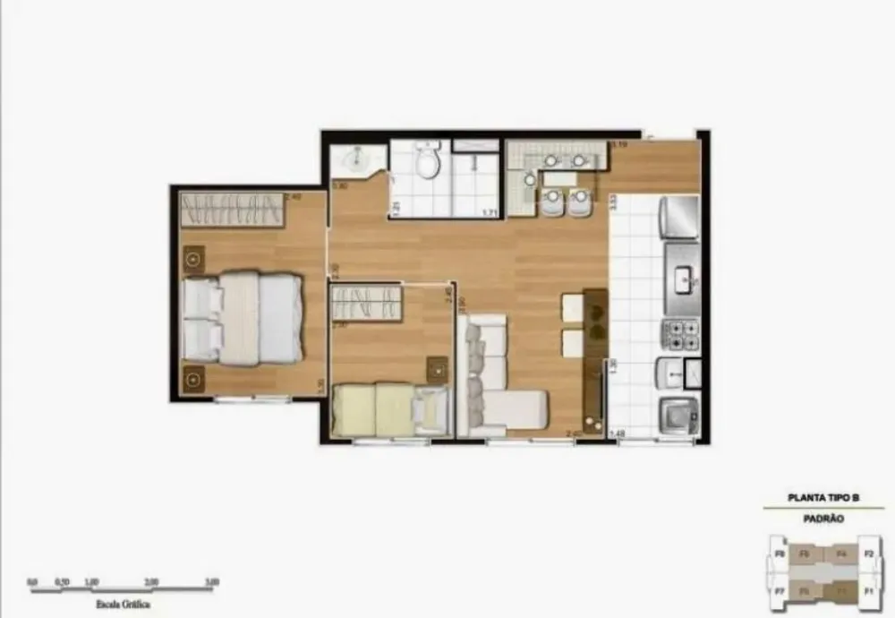 Apartamento, 1 quarto, 42 m² - Foto 4