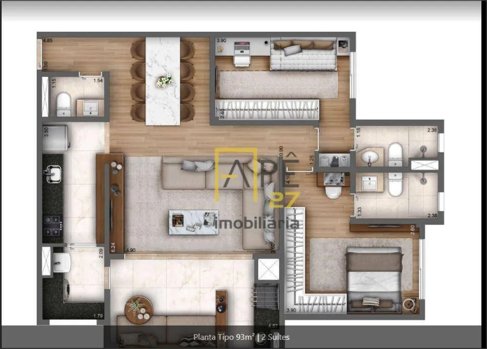 Apartamento, 2 quartos, 67 m² - Foto 10