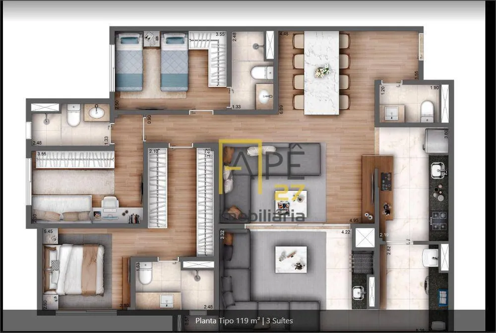 Apartamento, 2 quartos, 67 m² - Foto 4