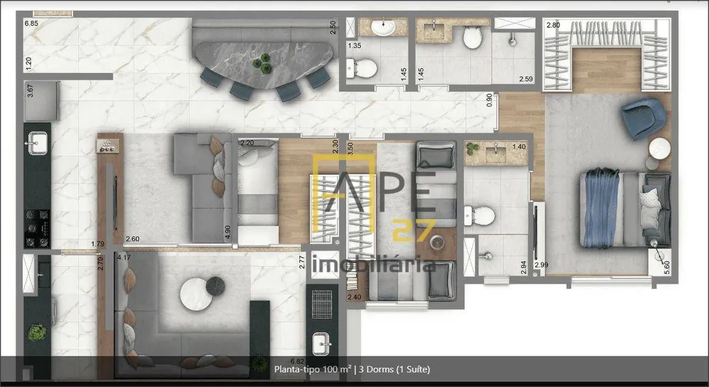 Apartamento, 2 quartos, 100 m² - Foto 8