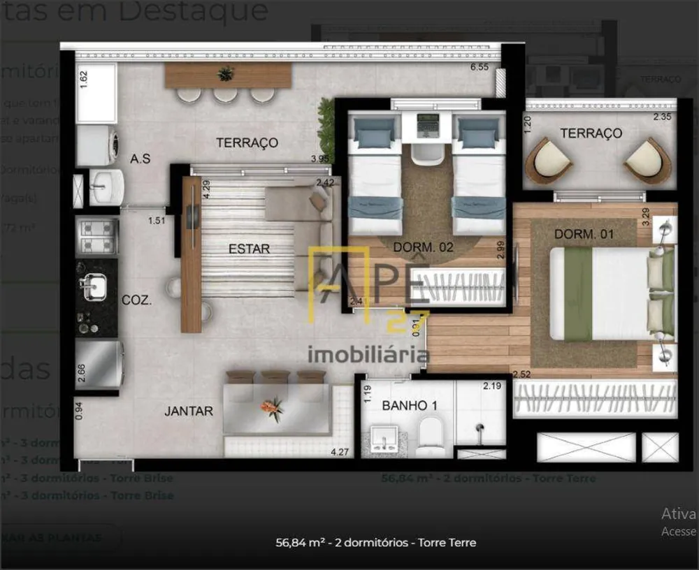 Apartamento, 2 quartos, 56 m² - Foto 10