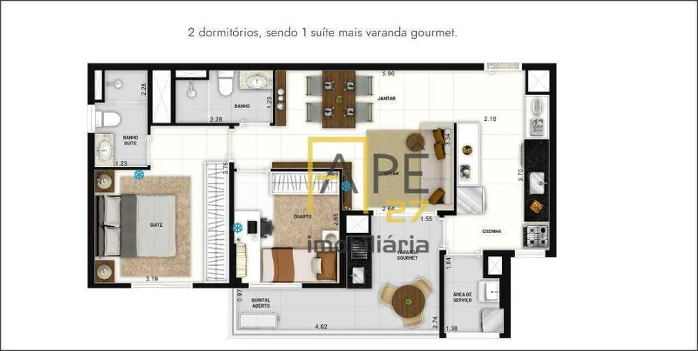 Apartamento, 2 quartos, 67 m² - Foto 3