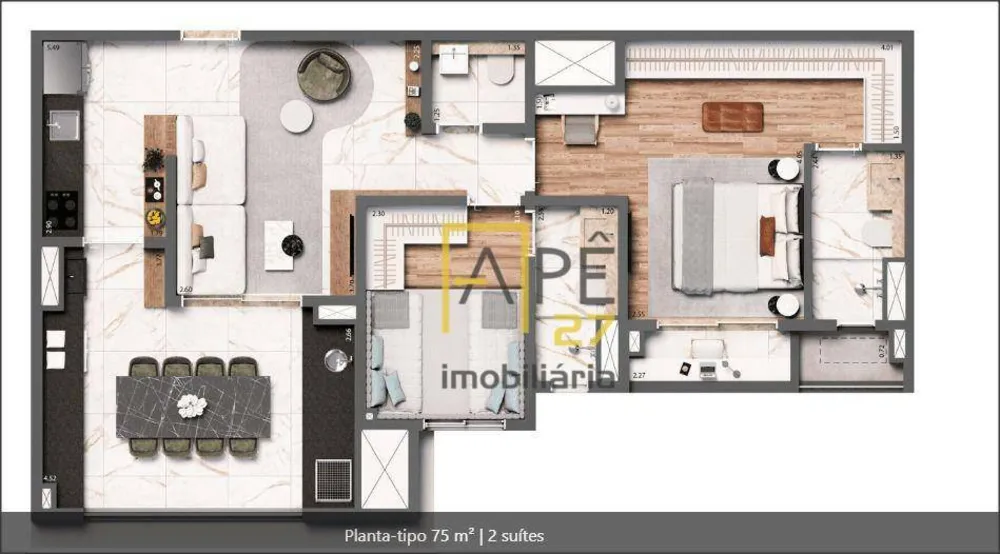 Apartamento, 2 quartos, 75 m² - Foto 7
