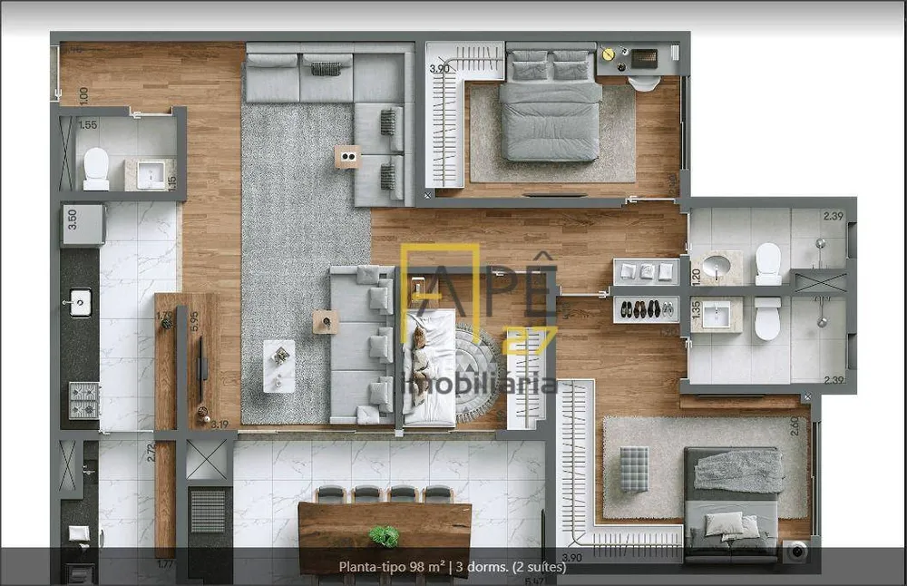 Apartamento, 2 quartos, 72 m² - Foto 6