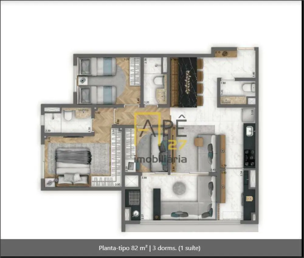 Apartamento, 3 quartos, 120 m² - Foto 3