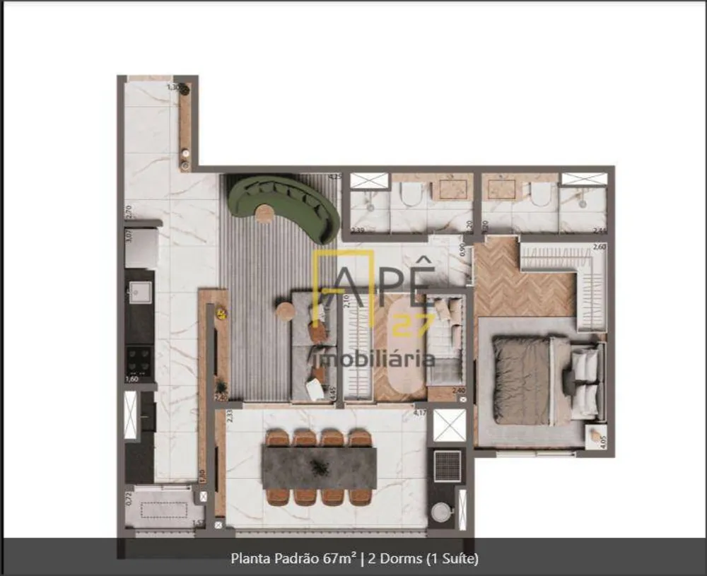 Apartamento, 2 quartos, 67 m² - Foto 8