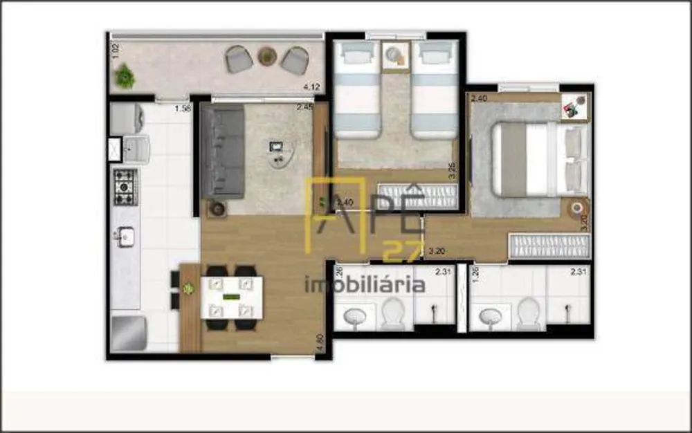 Apartamento, 2 quartos, 54 m² - Foto 12
