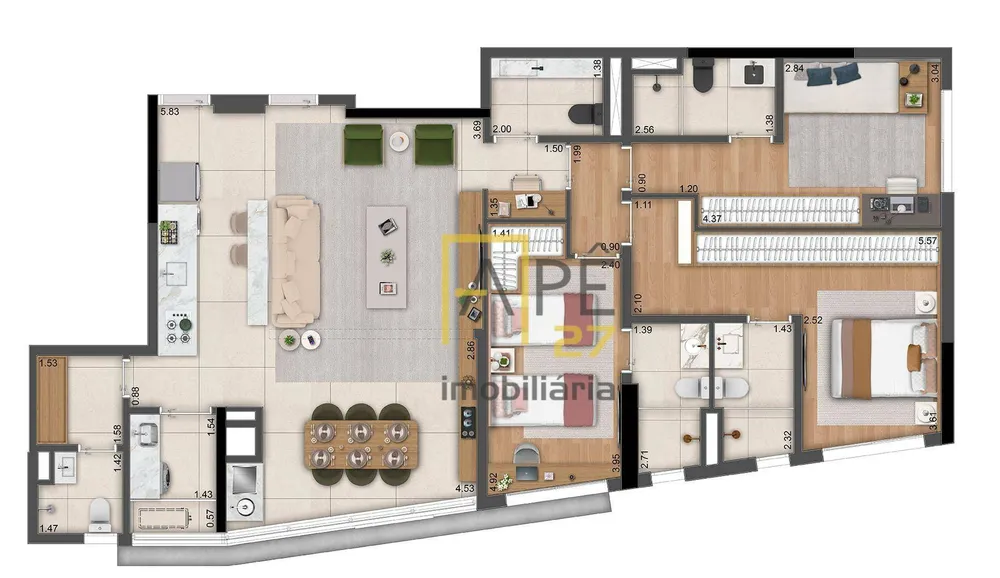 Apartamento, 3 quartos, 121 m² - Foto 5