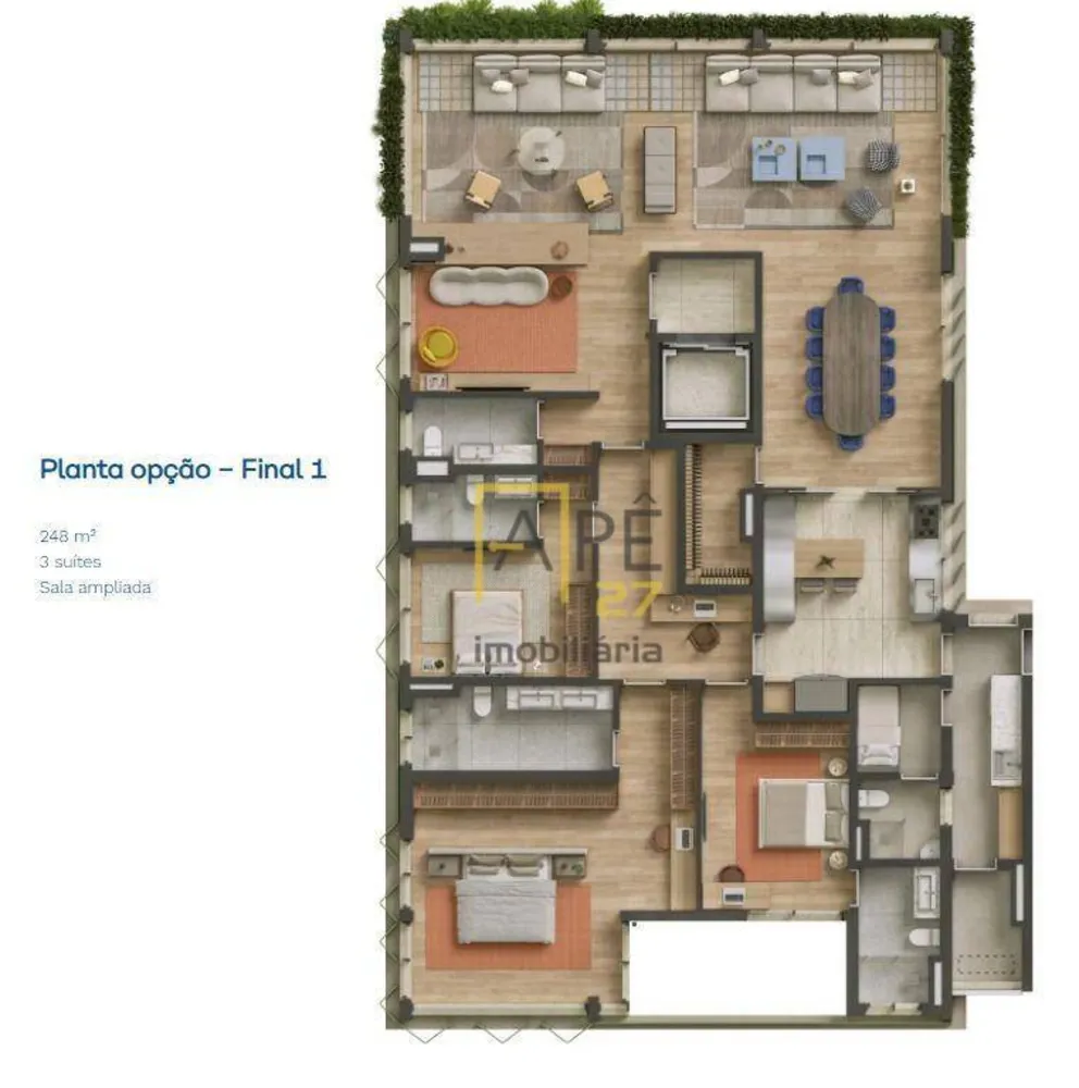 Apartamento, 4 quartos, 252 m² - Foto 1