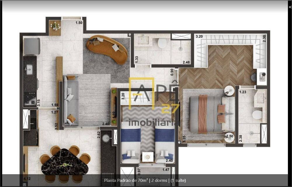 Apartamento, 2 quartos, 70 m² - Foto 10