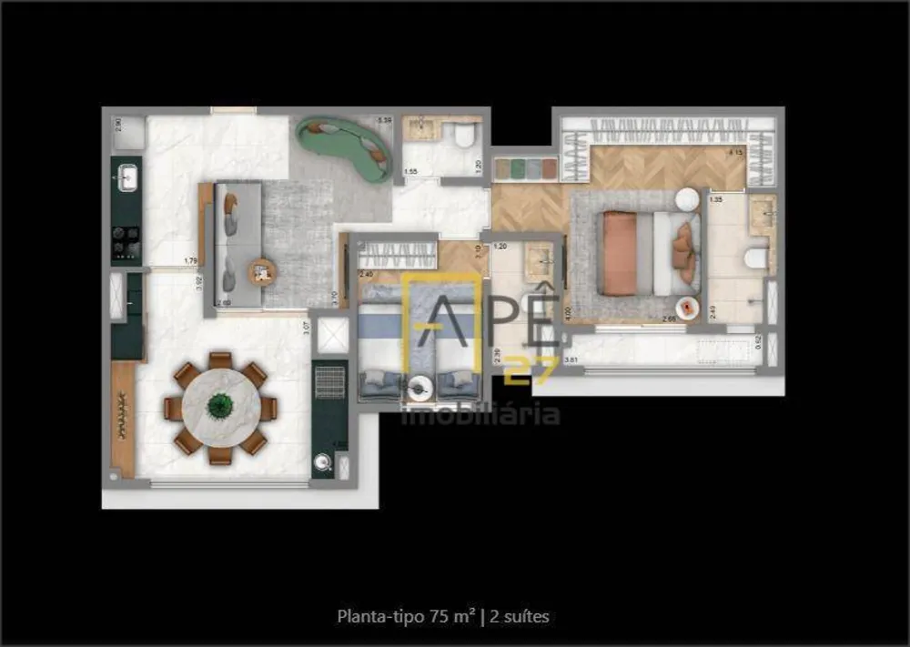 Apartamento, 2 quartos, 75 m² - Foto 11