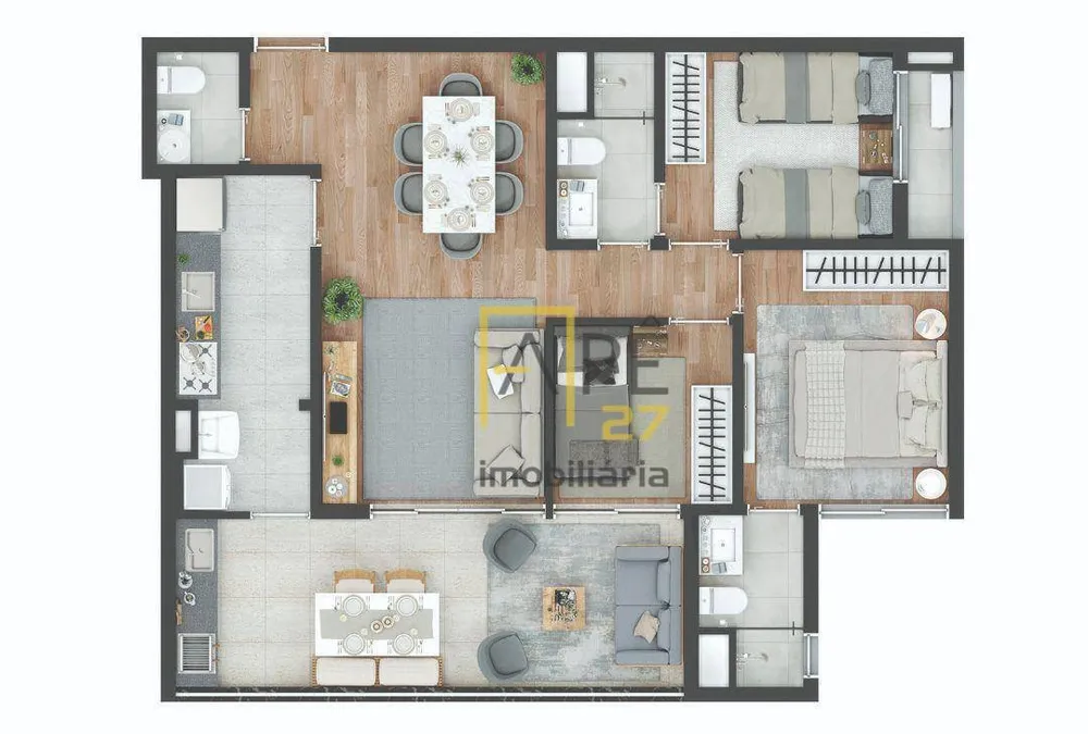 Apartamento, 2 quartos, 69 m² - Foto 3