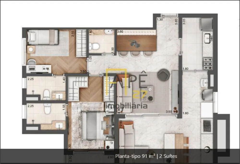 Apartamento, 3 quartos, 136 m² - Foto 8
