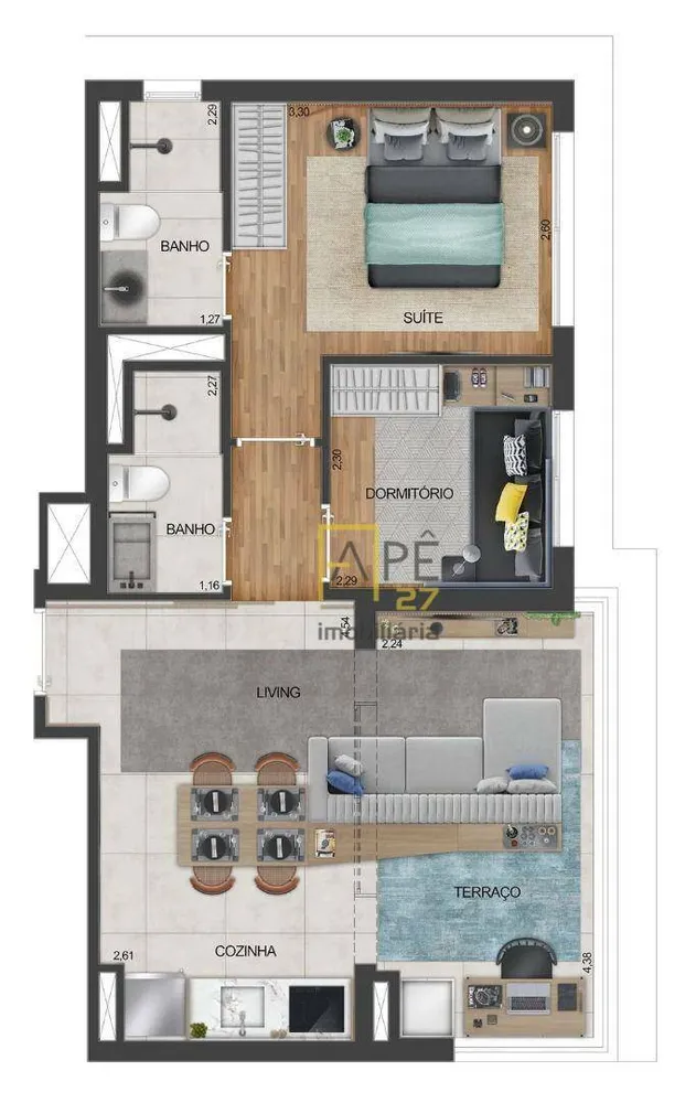 Apartamento, 1 quarto, 24 m² - Foto 11