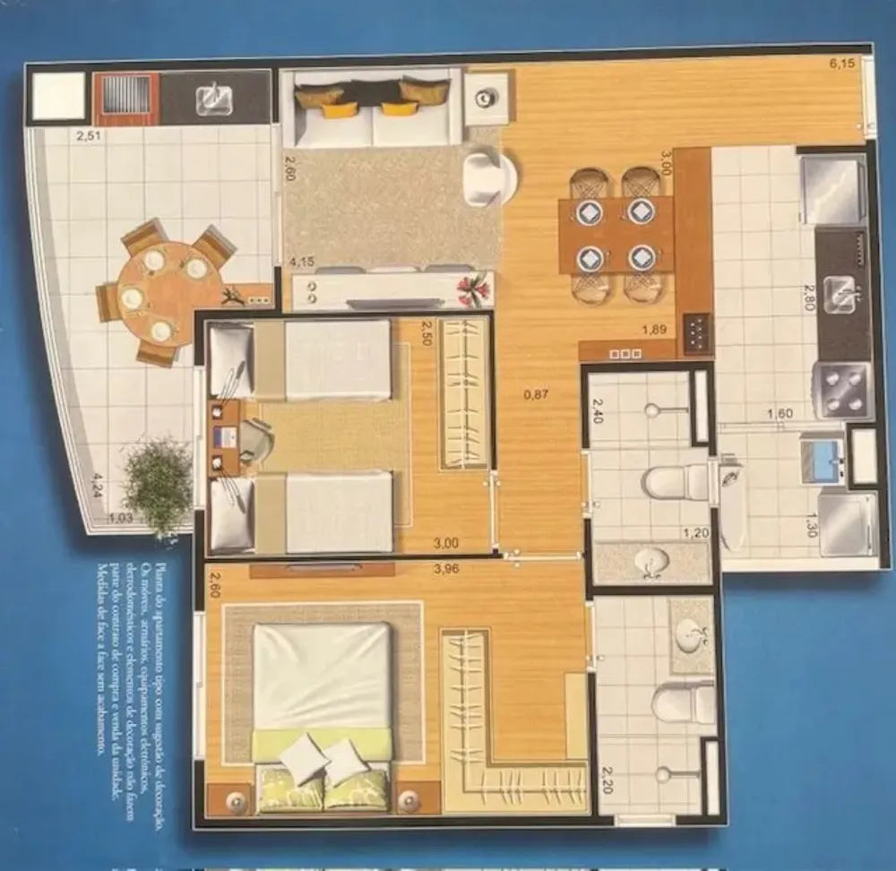 Apartamento, 2 quartos, 60 m² - Foto 2