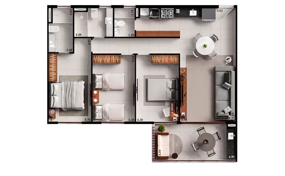 Apartamento, 1 quarto, 29116 m² - Foto 4