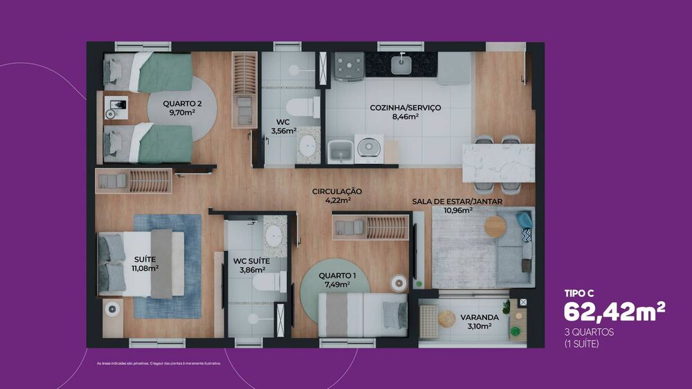 Apartamento, 2 quartos, 5076 m² - Foto 7