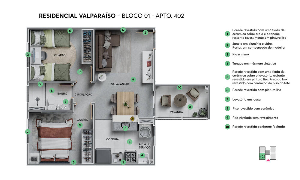 Apartamento, 2 quartos, 42 m² - Foto 7