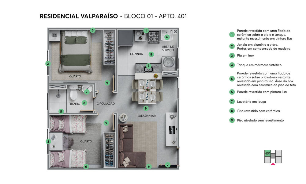 Apartamento, 2 quartos, 42 m² - Foto 10
